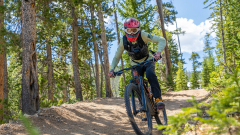 Biker at Trestle Bike Park Colorado