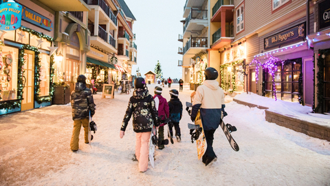 Family ski and snowboard lifestyle