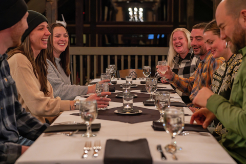 Snowcat Dinner supper luxury course experience fancy upscale dine dinning food drink beverage