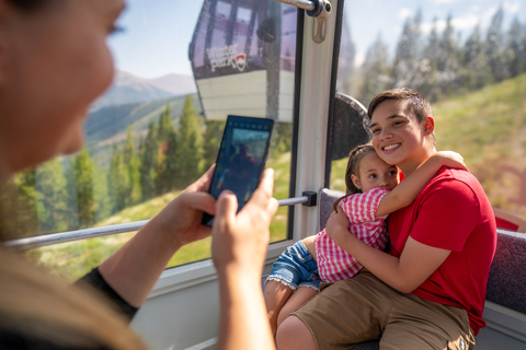 Children hugging in Gondola at Winter Park Resort