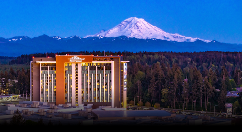 Muckleshoot Casino with Mt. Rainier in background