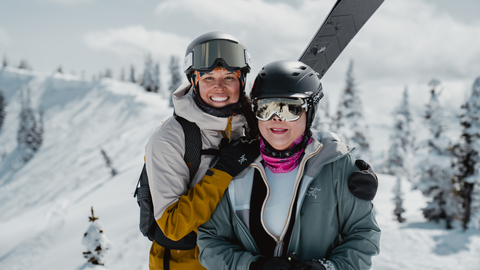 Krystin Norman and friend at Crystal Mountain
