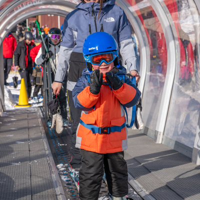 cassie and ben learning area kid child mom fun carpet tube ski school
