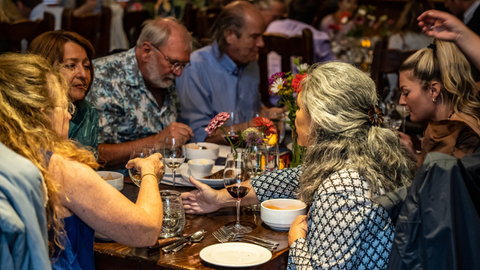 Guest enjoy St. Bernard's Dinner & Wine Pairing Series at Solitude Mountain Resort. 