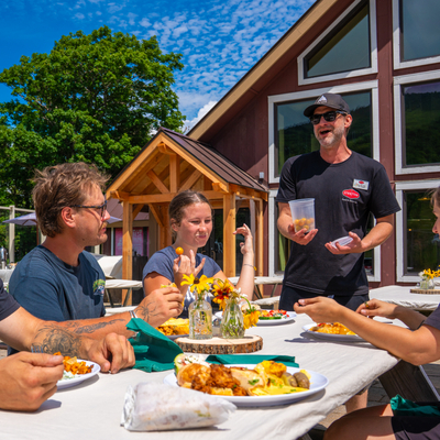 Mid Mountain Chairlift brunch storm food beverage scenic