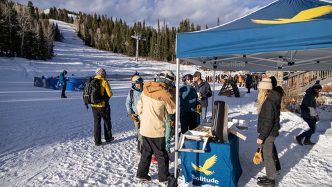 Guests celebrate opening day at Solitude Mountain Resort.