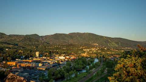 Summer Scenic Town Mountain