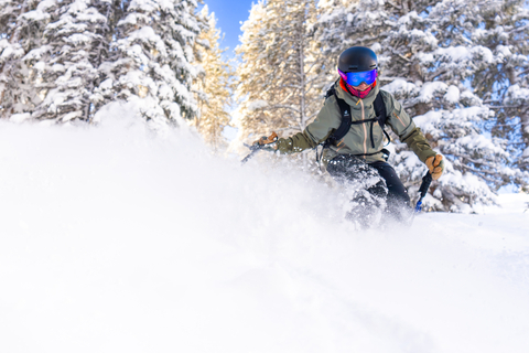 Skier in deep snow at Mary Jane at Winter Park Resort