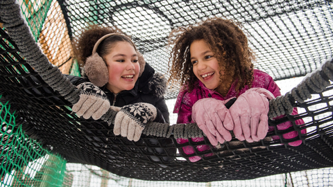 Canopy Climb Net Adventure, Winter, Day
