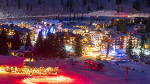 Solitude Village at night