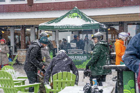 bennedicts porch fiddlehead pavilion biergarten interior apres drinks food beverage bar restaurant 