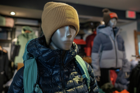 Winter outfits and jackets from the north face available in the stratton village