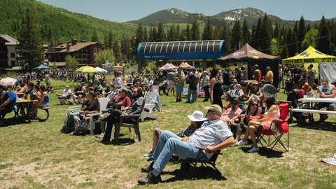 A crowd at Big Cottonwood Canyon Brew Fest at Solitude Mountain Resort.