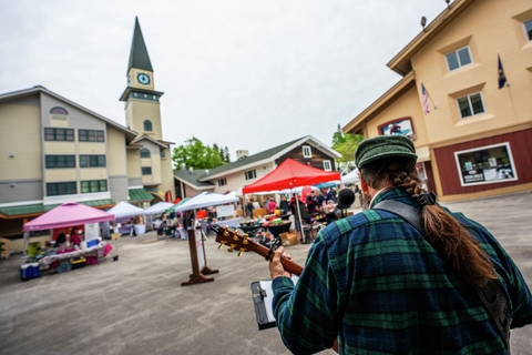 Farmers Market courtyard cloudy may day memorial day