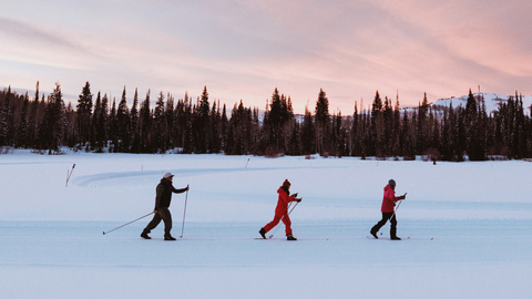 Group activity cross country ski at Solitude Mountain Resort