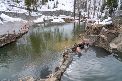 Group and couple at Strawberry Hot Springs