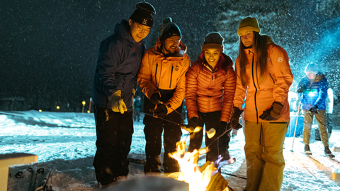 Toasting marshmallows at Solitude Nordic Nights