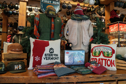 Stratton mountain branded gifts available in the first run Village