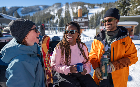 Lifestyle in logo wear, tailgating at Mary Jane base
