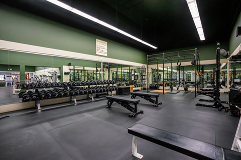 stratton training and fitness center interior workout room yoga pool