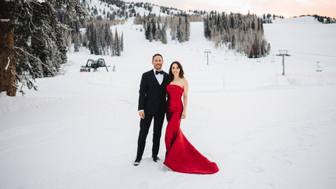 A couple gets married at Solitude Mountain Resort.