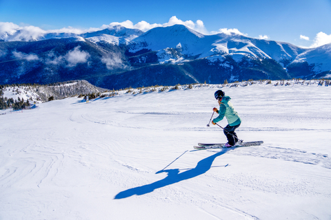 Skiing Parry's Peek, wide scenic