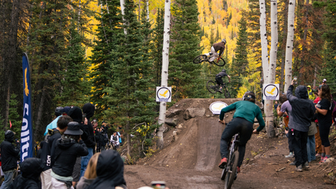 Athletes hit the jump in Solitude Bike Park's First Annual Whip Off