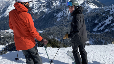 Krystin Norman and friend at Crystal Mountain