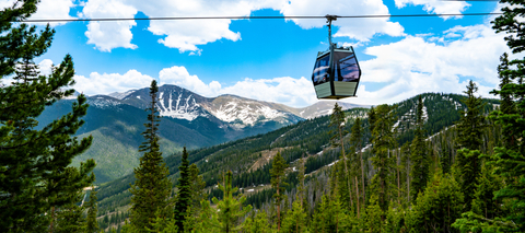 a scenic gondola at Winter Park Resort