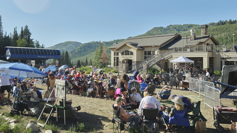 Guests enjoy the Sunday Live Music Series at Solitude Mountain Resort