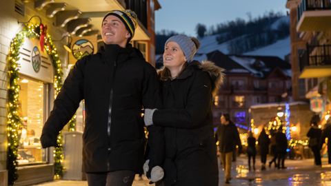 Holiday Magic, Village, Night, Lights