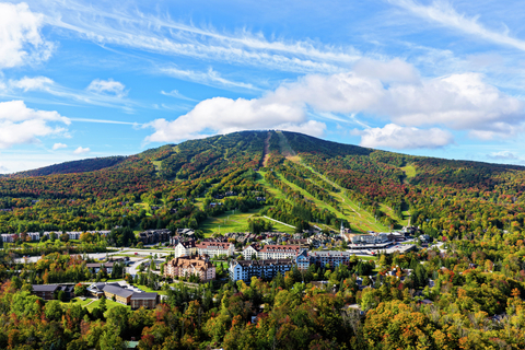 beautiful morning foliage drone