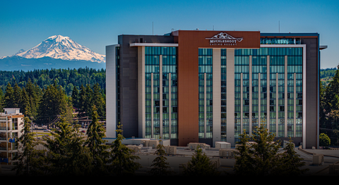 Muckleshoot Casino with Mt. Rainier in background
