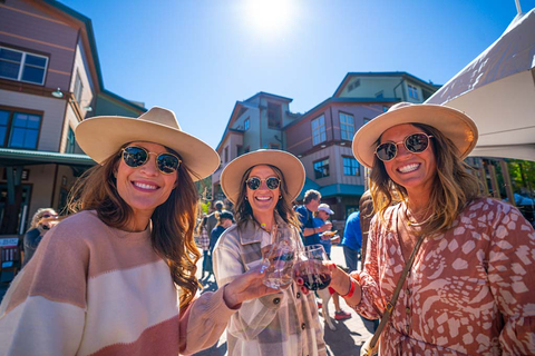 Three people at Rocky Mountain Wine Fest summer event at summer events in Winter Park Colorado