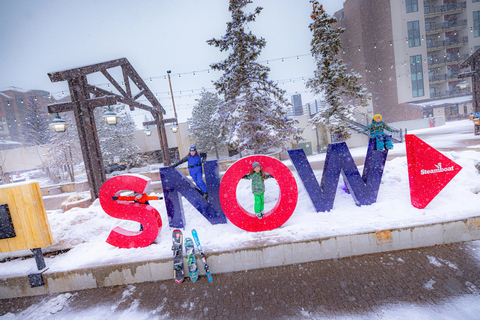 Kids Playing on Snow Sculpture