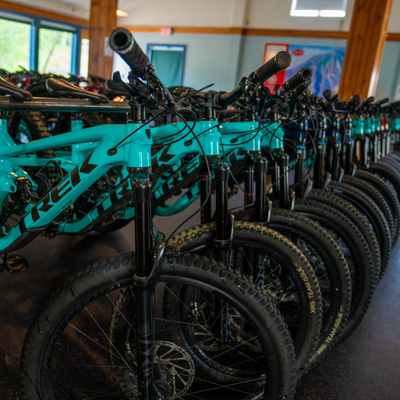 Stratton Bike Park's mountain bike rental fleet