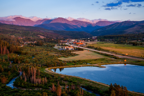 Sunset over the Fraser Valley in Winter Park Colorado
