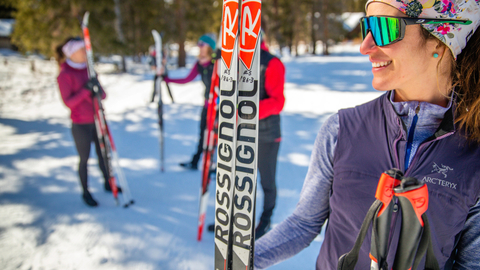 Women skate skiers at the Solitude Nordic & Snowshoe Center
