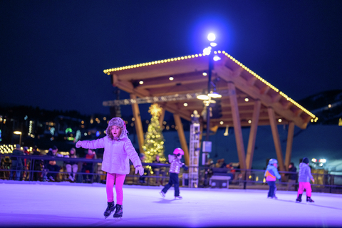 Ice skating at night 
