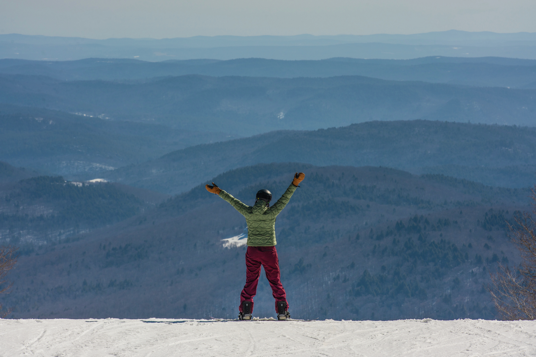 sunny spring fomo ski snowboard shred action people candid lifts slush