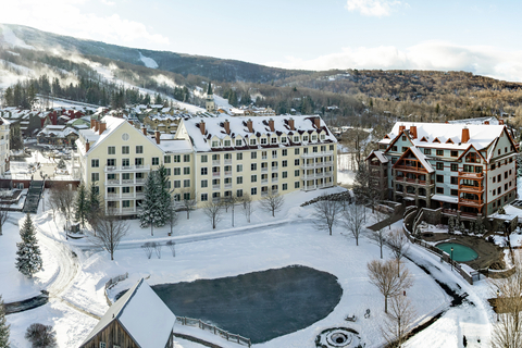 View of the hotels and lodging at Stratton Mountain Resort