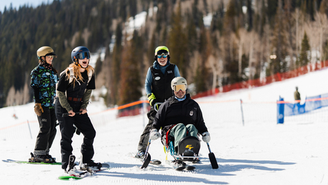 military season pass holders skiing and snowboarding at solitude mountain resort