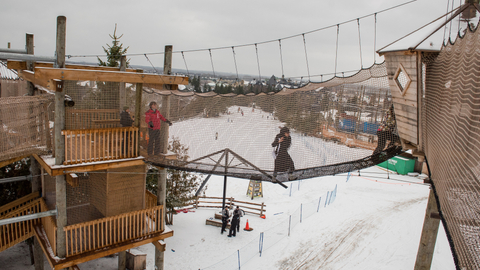 Canopy Climb Net Adventure, Winter, Day