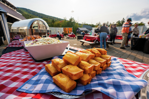 fall foliage dinner mid mountain bbq food beverage outside venue guests