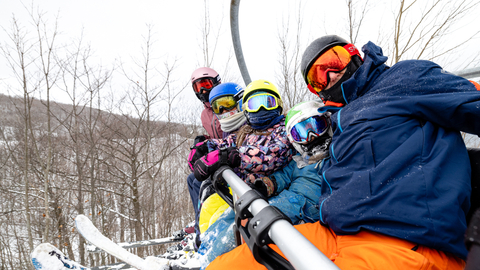 On hill, Pow day, Powder, Skiing