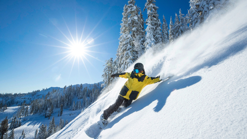 Shredding deep powder at Alpine Meadows