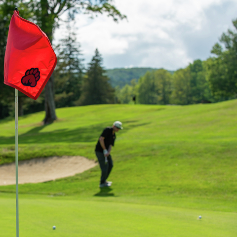 golf lifestyle course club boys friends guests smile laugh green apron pro shop music green fairway put drive chip
