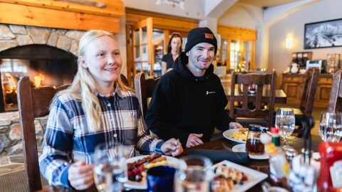 Guests enjoy brunch at St. Bernard's at Solitude Mountain Resort.