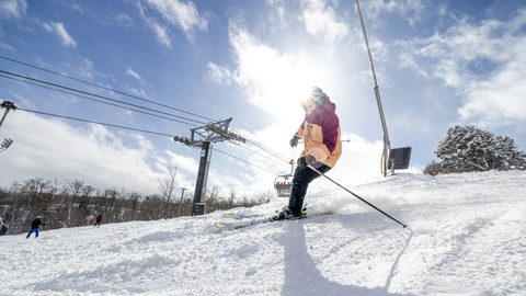 On hill, Pow day, Powder, Skiing