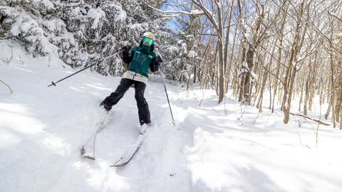 On hill, Pow day, Powder, Skiing